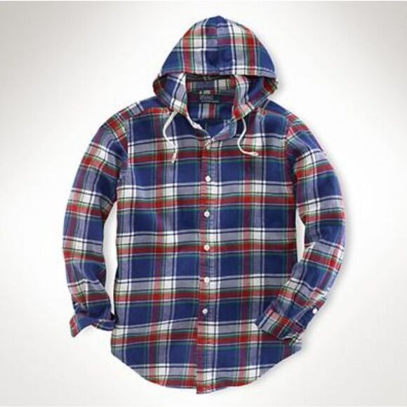 Polo Ralph Lauren Plaid Hoodie Size L - Picture 10 of 12